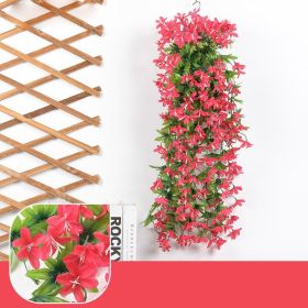 Rustic Farmhouse Style Retro Artificial Flower Wall Hanging For Home Decoration (Option: Rose Red)