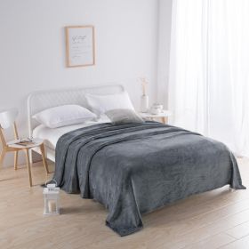 1PC Ultra Soft Plush Throw Blanket, Warm Fluffy Lightweight Blanket For Sofa Bed Couch (Option: 59x79 inch-Dark Grey)