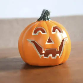 Lantern Halloween Pumpkin Lights- Waterproof Pre-lit Pumpkin Lighted JackoLantern For Halloween Porch, Party, Front Door, Fireplace Indoor And Ou (Option: 5InchsmileFace)