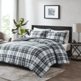 Scotchgard Down  All Season Comforter Set (Option: Navy grey-Queen)