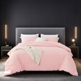 Pink Extra Large Duvet Cover Set Crafted From Premium Colorfast Fabric That's Breathable, Fade-resistant And Luxuriously Soft. Features Modern Lu (Option: defaulttitle)