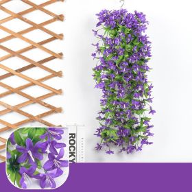Rustic Farmhouse Style Retro Artificial Flower Wall Hanging For Home Decoration (Option: Purple)