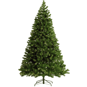 Pre-Installed Illuminated Christmas Tree 6 Foot Faux Hinged Christmas Tree With Foldable Stand (Option: GREEN)