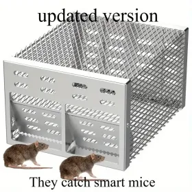 Humane Dual Entrance Mousetrap - Automatic, Reusable Catch And Release Design For Indoor/outdoor Use, Non-rusting Iron Construction, Mousetrap, C (Option: updatedversion)