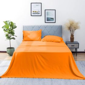 California King Sheet Set 4 Pieces Soft California King Size Sheets Cooling & Breathable Hotel-Quality Easy Care Polyester Microfiber Bedding For (Option: Orange-F)