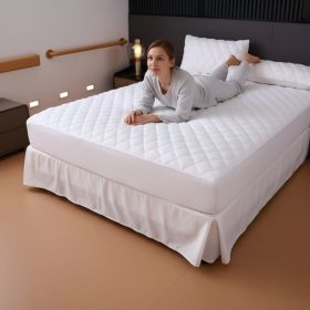 1PC Diamond Quilted Fitted Sheet Thick Mattress Cover Stretchy Bed Sheet For All Season Use (Option: 60x80 inch)