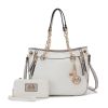 MKF Collection Lina Tote Handbag with Wristlet Wallet Vegan Leather Crossover Women's Purse by Mia K