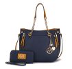 MKF Collection Lina Tote Handbag with Wristlet Wallet Vegan Leather Crossover Women's Purse by Mia K