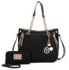 MKF Collection Lina Tote Handbag with Wristlet Wallet Vegan Leather Crossover Women's Purse by Mia K