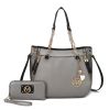 MKF Collection Lina Tote Handbag with Wristlet Wallet Vegan Leather Crossover Women's Purse by Mia K