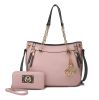 MKF Collection Lina Tote Handbag with Wristlet Wallet Vegan Leather Crossover Women's Purse by Mia K