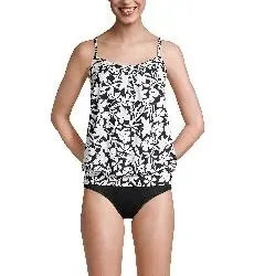 Women'sTummy HidingTop Swimsuit Adjustable Straps (Option: XL)