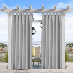 Luxury Outdoor Woolen Curtains With Straps, High-End Blackout Curtains For Living And Bedrooms, Thick And Warm, Home Decor (Option: 50inch84inchgray)