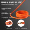 Retractable Air Hose Reel, 3/8 IN x 50 FT Hybrid Air Hose Max 300PSI, Air Compressor Hose Reel with 5 In Lead in