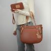 MKF Collection Lina Tote Handbag with Wristlet Wallet Vegan Leather Crossover Women's Purse by Mia K