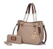 MKF Collection Lina Tote Handbag with Wristlet Wallet Vegan Leather Crossover Women's Purse by Mia K