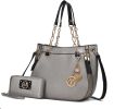 MKF Collection Lina Tote Handbag with Wristlet Wallet Vegan Leather Crossover Women's Purse by Mia K