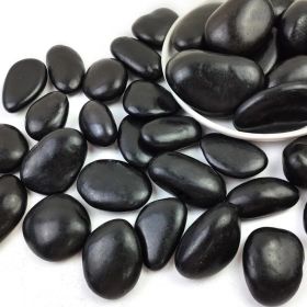 38lbs Black River Rocks, 2-3 Inch Polished Pebbles For Plants, Vase Filler, Aquarium, Landscaping, Indoor & Outdoor Decor (Option: 38lbs13inch)